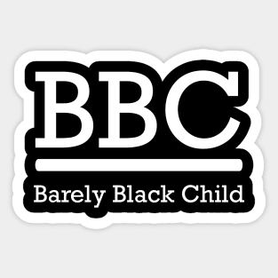 Barely Black Child Sticker